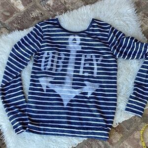 Obey Crewneck Long Sleeve Nautical Sweatshirt Size Small